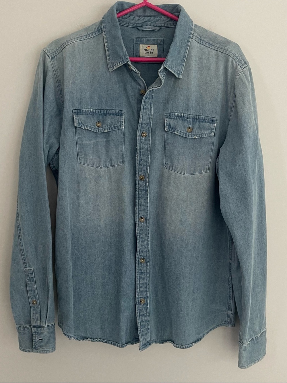 Heavy Light Blue Denim Shirt - Marine Layer